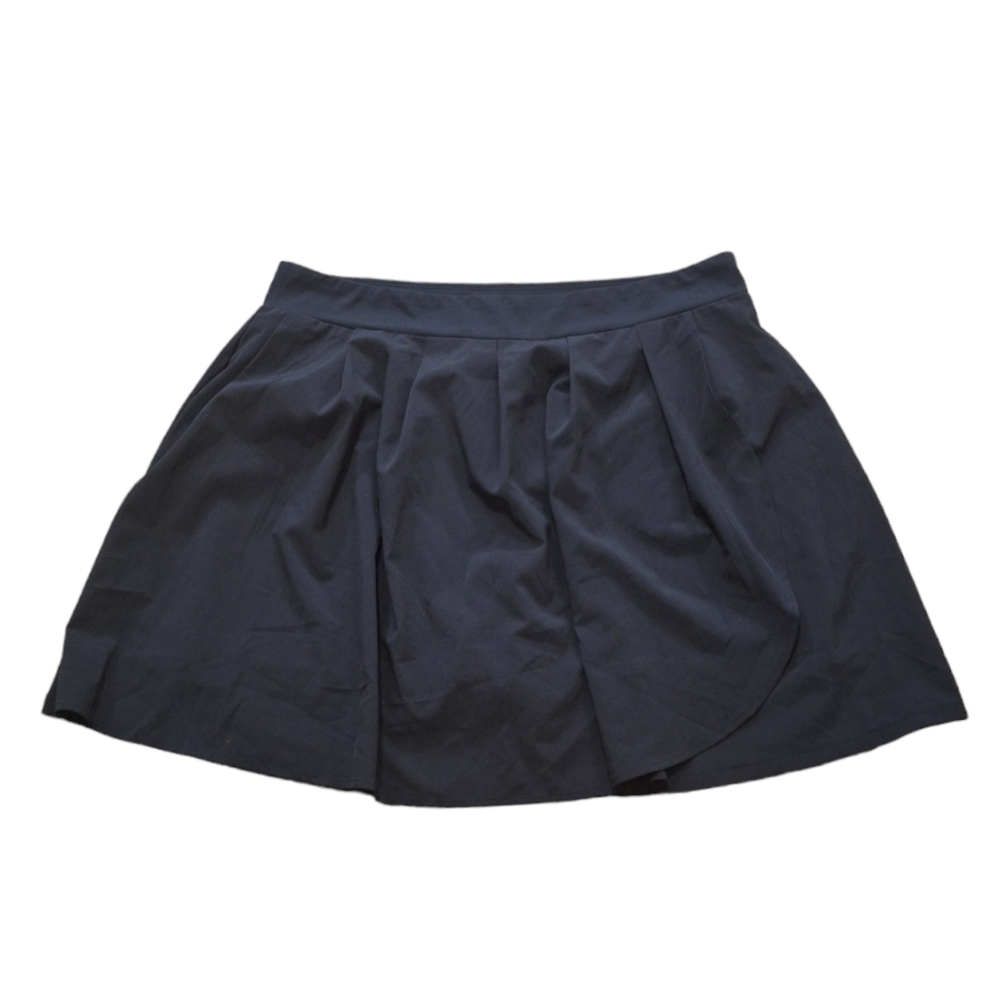 J. Crew Factory Pleated Active Skort, Black, Sz XL